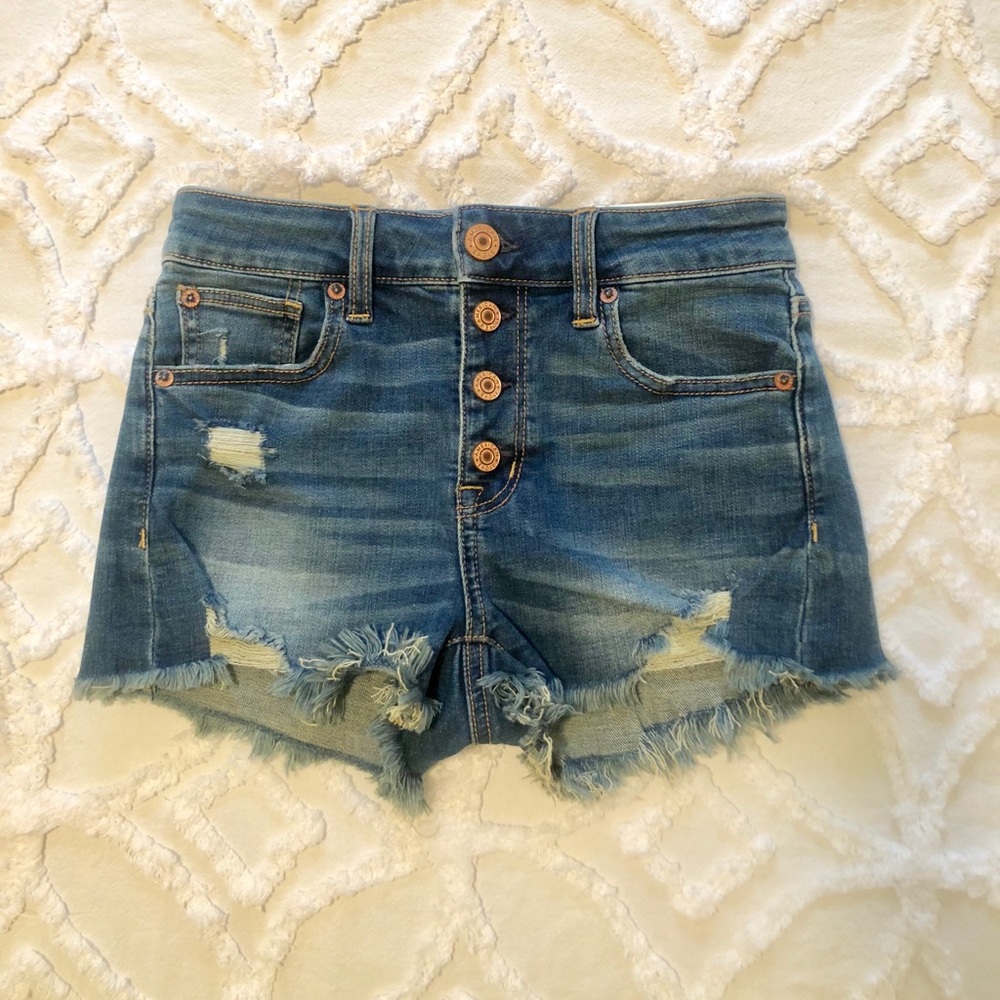 NWT American Eagle High Rise Denim Shorts - 0